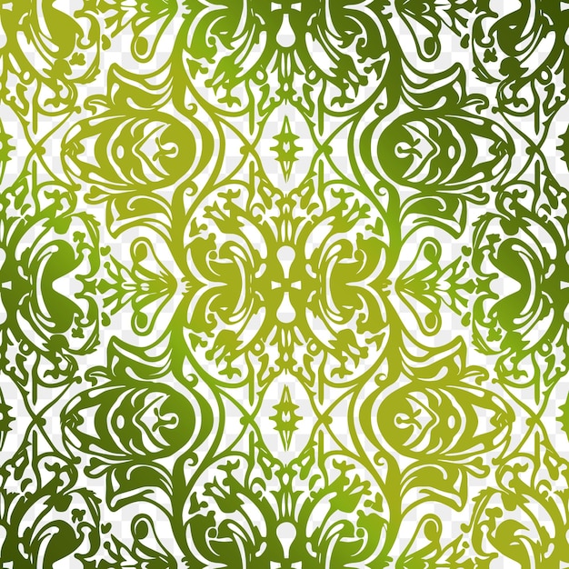 緑色の背景の緑色の花のパターン