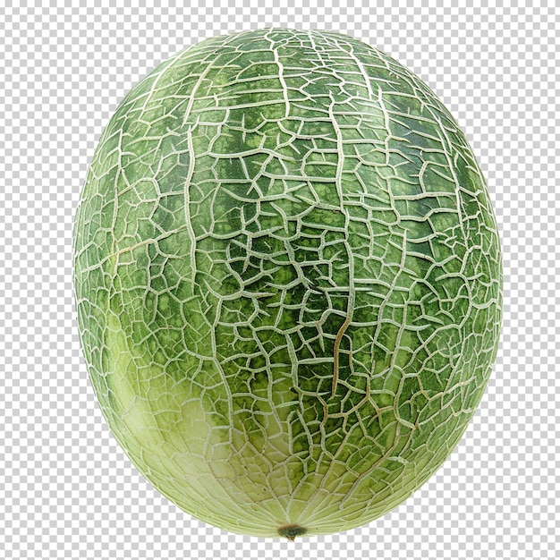 PSD a green melon with a green leaf on it