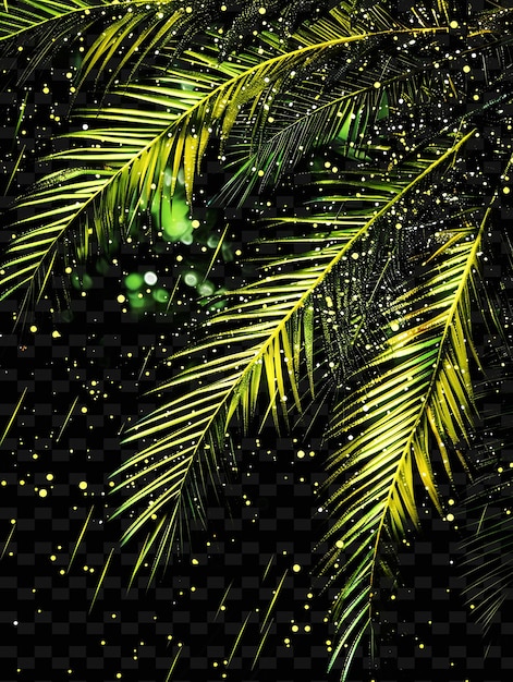 PSD Зеленое пальмовое дерево с звездой на нем