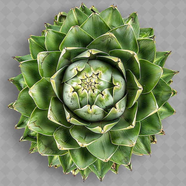 PSD Зеленое растение с звездообразным рисунком