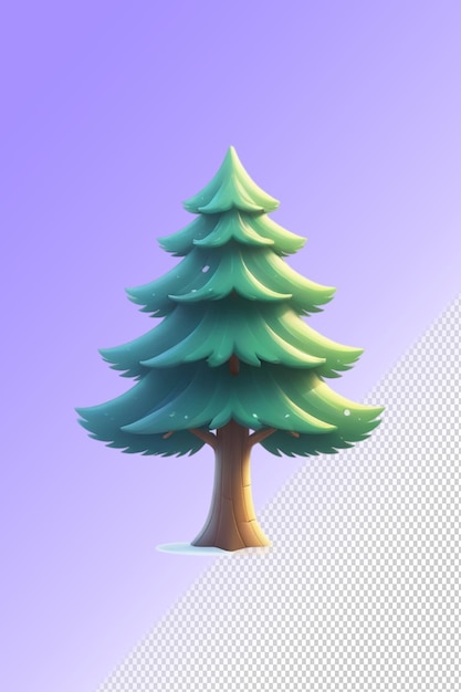 PSD Зеленое дерево в форме сосна