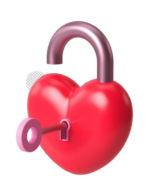 a heart shaped lock that is red and has a lock on it