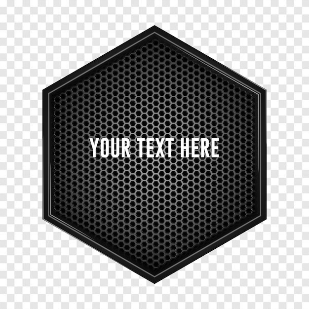 A hexagon with the text in the middle.