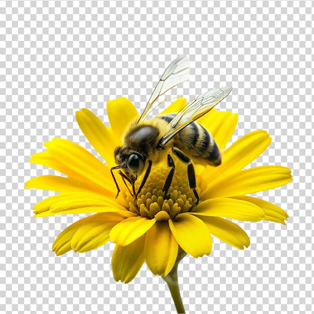 PSD Цветок медоносной пчелы на прозрачном фоне