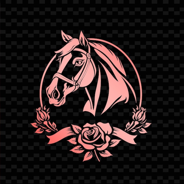 PSD Лошадь с лентой с надписью 