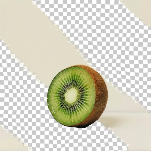 a kiwi slice with a background of a kiwi on it