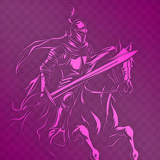 PSD Рыцарь с мечом и щитом на голове