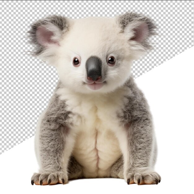 PSD a koala that is sitting on a white background