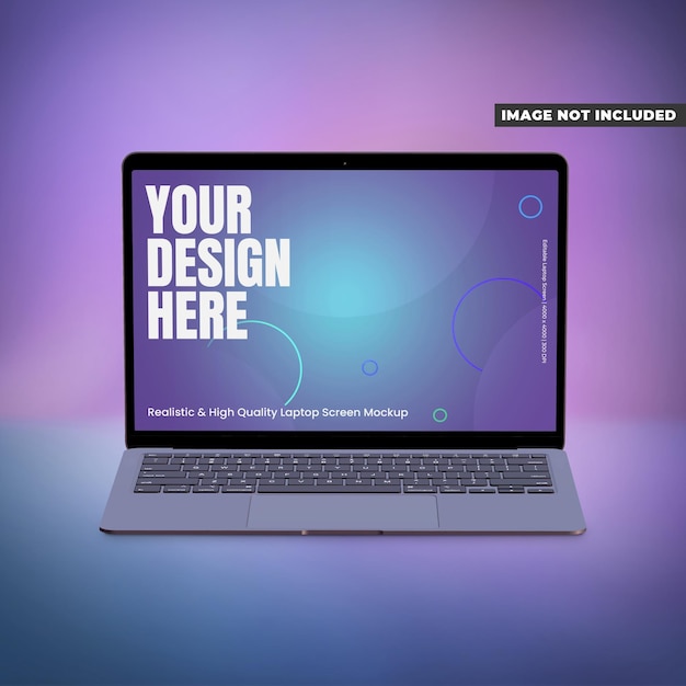 Экран ноутбука, на котором написано ваш дизайн