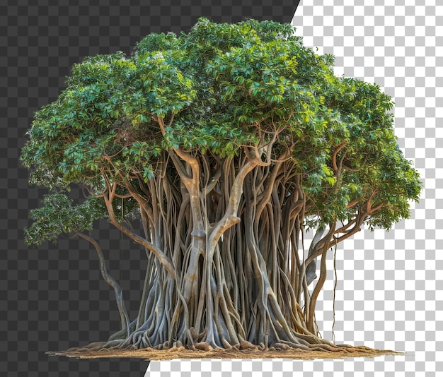 PSD Большое дерево с большим количеством ветвей и листьев