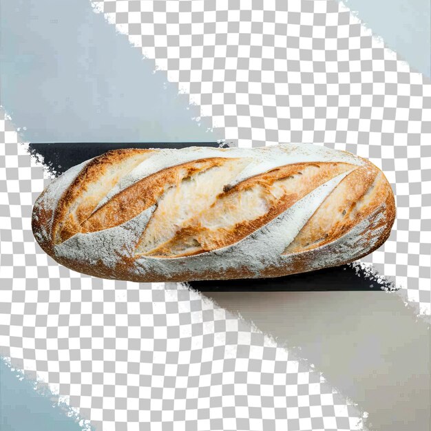 PSD a loaf of bread is shown on a white background