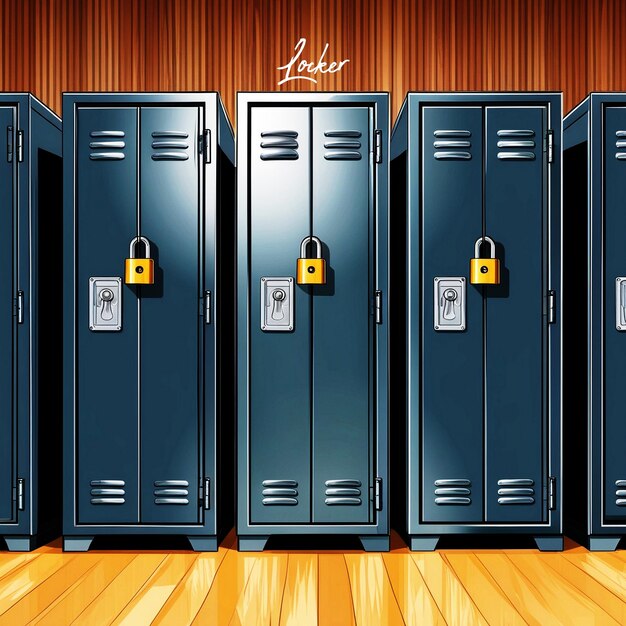 A locker with a keypad Ai Generate