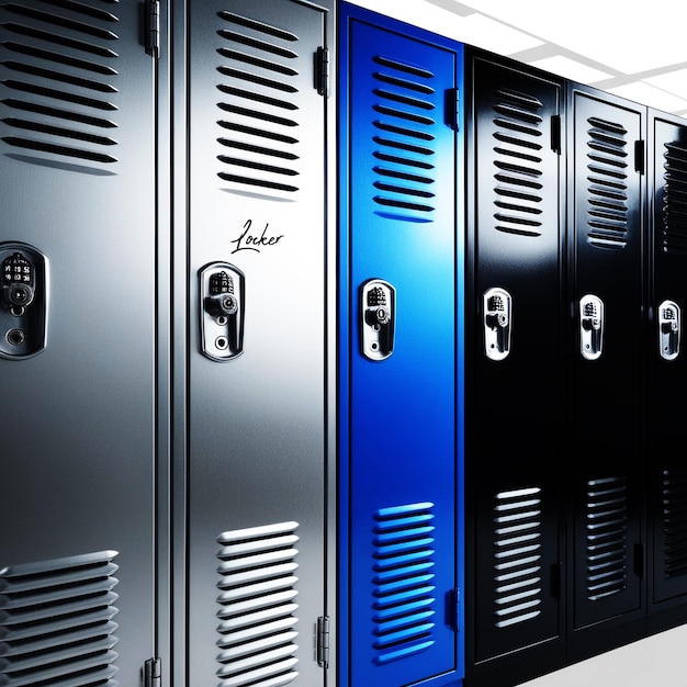 a locker with a keypad ai generate