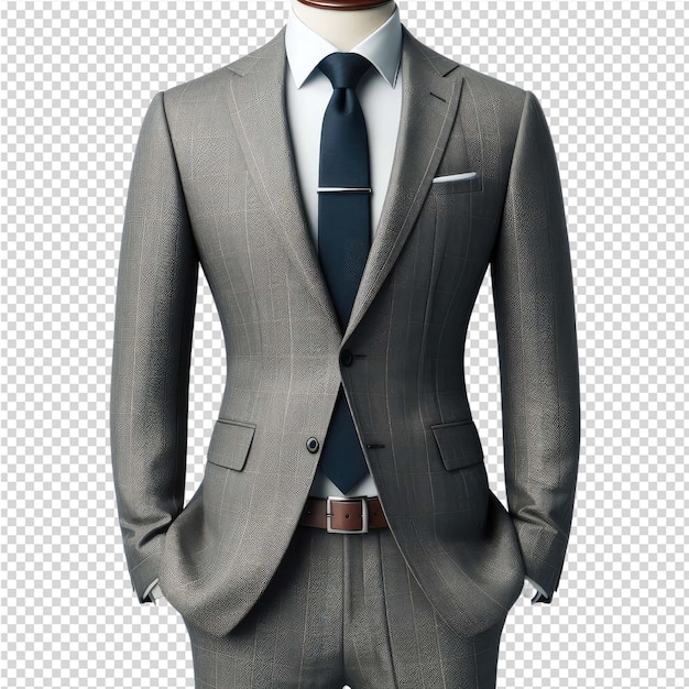 PSD Мужчина в костюме с галстуком и галстуком