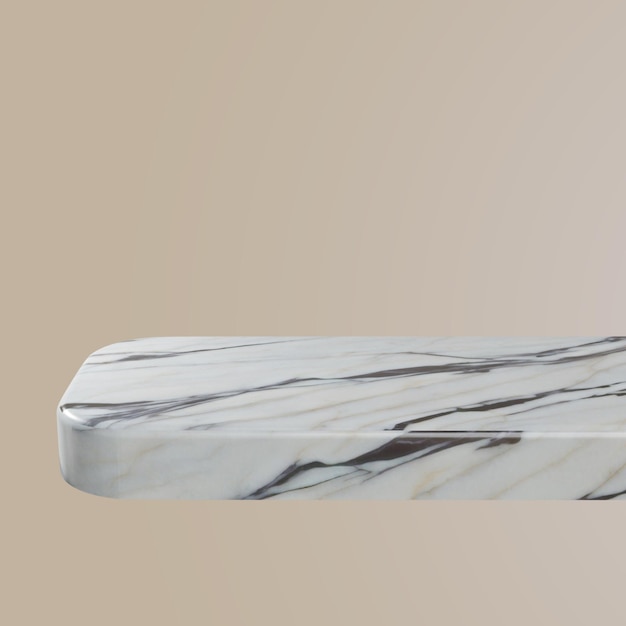 a marble counter with a white and gray marble top