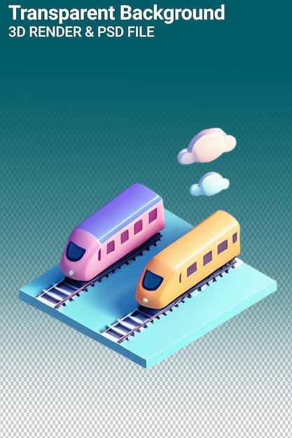 PSD 기차의 모형과 기차의 꼭대기