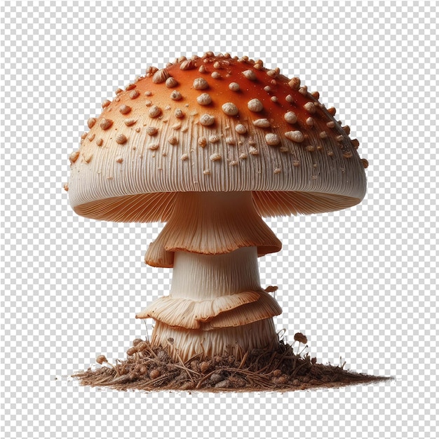 PSD 색 배경 에 있는 버섯
