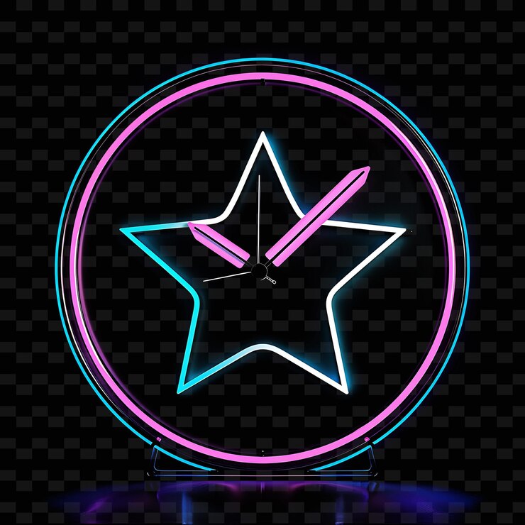 PSD a neon sign that says quot star quot on it