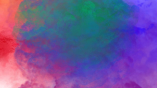 a painting of a purple and green colored watercolor