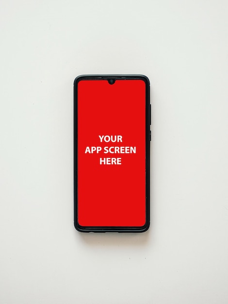 「アプリの画面はこちら」という言葉が表示されたスマートフォンの画面