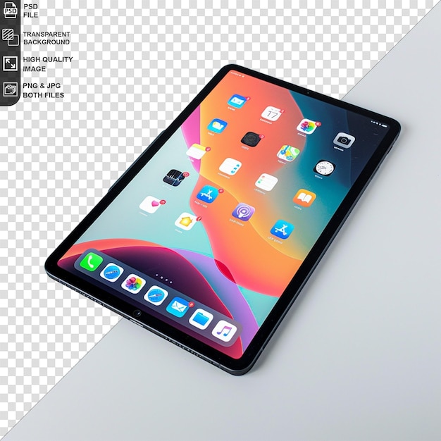 a phone with a colorful display on it