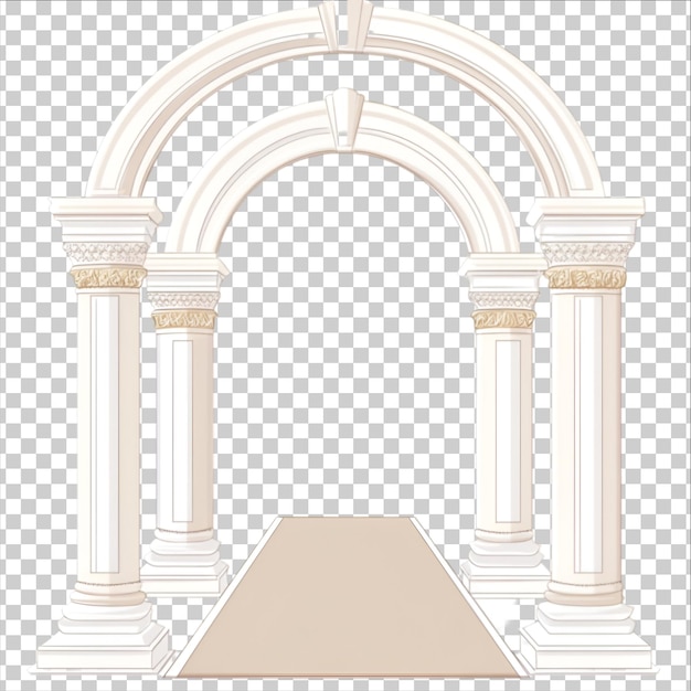 a photo of a building with a large archway in a transparent background