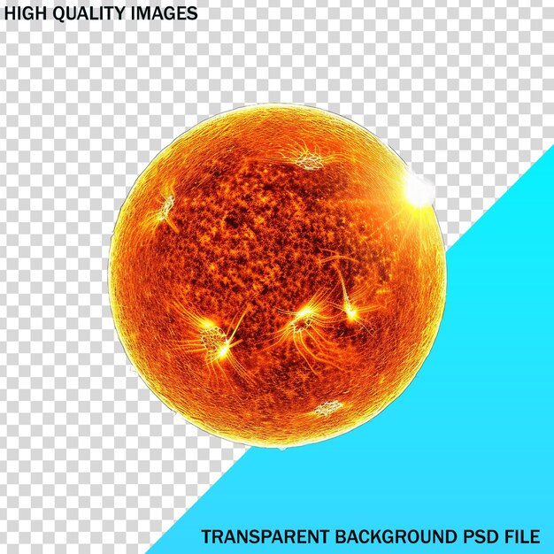 PSD オレンジと青の背景のボールの写真