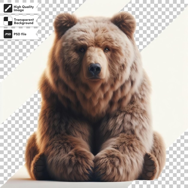 PSD その上に熊が書いてあるクマの写真