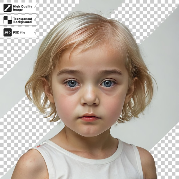 PSD a picture of a child with a picture of a girl with a blue eyes