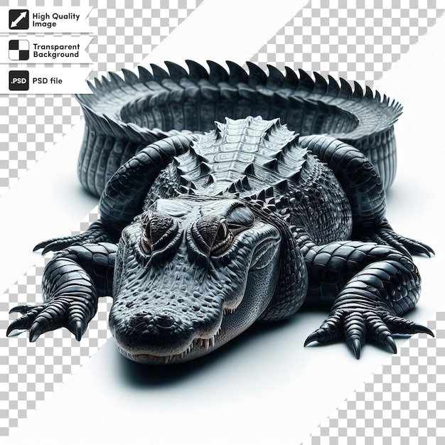 PSD a picture of a crocodile with the word alligator on it