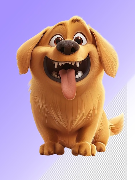 PSD Картинка собаки с большим ртом и большой улыбкой