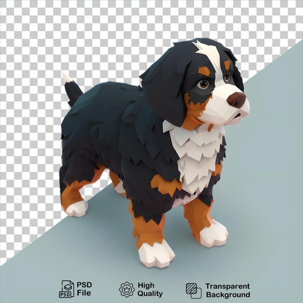 PSD Изображение собаки с черно-белым на прозрачном фоне