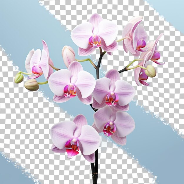 PSD 체크 된 배경 에 있는 꽃 의 그림
