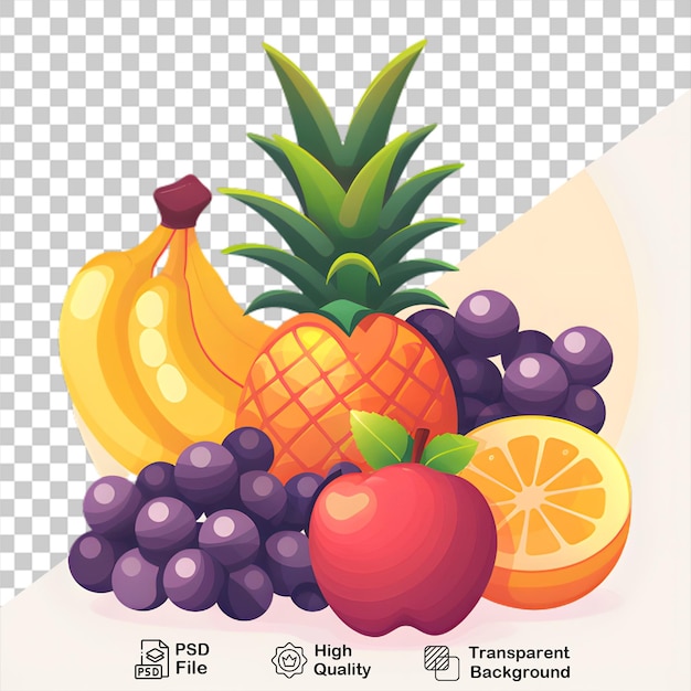 PSD a picture of a fruit that is on a transparent background with png file