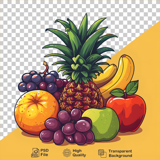 PSD a picture of a fruit that is on a transparent background with png file