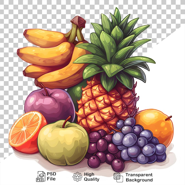 PSD a picture of a fruit that is on a transparent background with png file