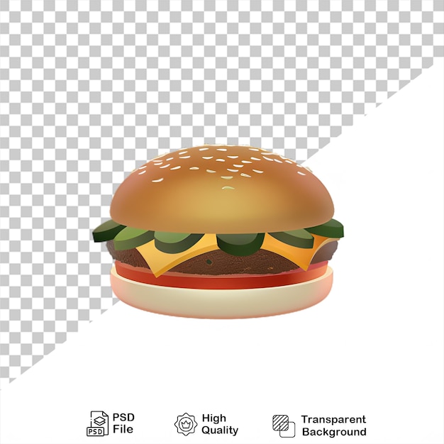 Изображение гамбургера, изолированного на прозрачном фоне