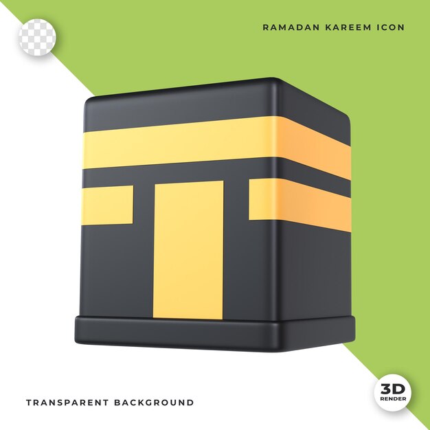 a picture of a kaaba with a green background