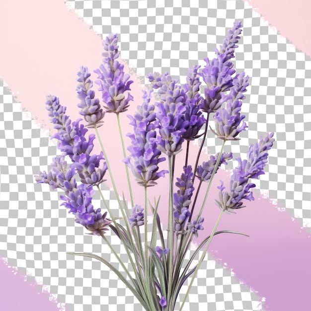 PSD Изображение лавандового растения с изображением лаванды