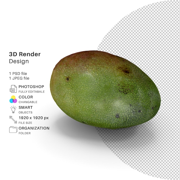 a picture of a mango with the image of the image of the fruit on it.