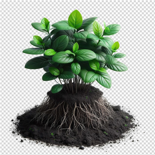 PSD 緑の葉の植物の写真と植物という言葉が描かれています