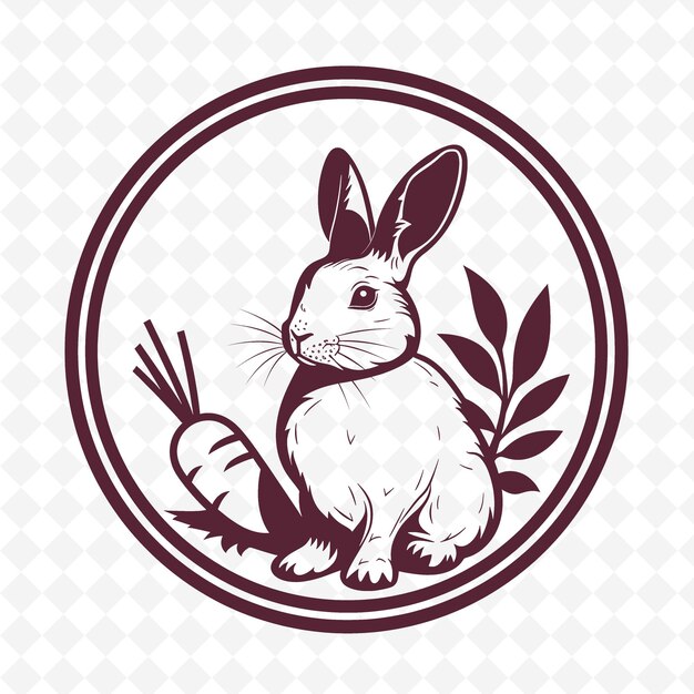PSD Картинка кролика с картинкой кролика в центре
