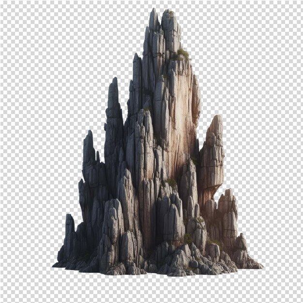 PSD a picture of a rock formation with the image of a mountain