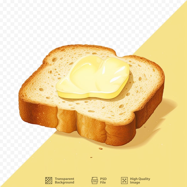 PSD Рисунок кусочка хлеба с желтым яйцом на нем