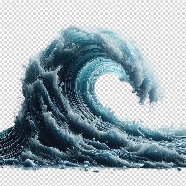 PSD その上に文字cが描かれた波の写真