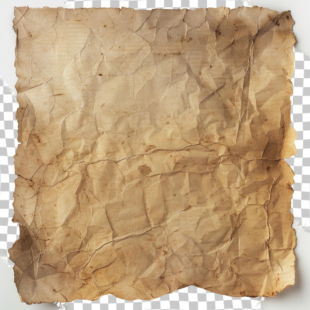 PSD Кусок коричневой бумаги со словом слово на нем