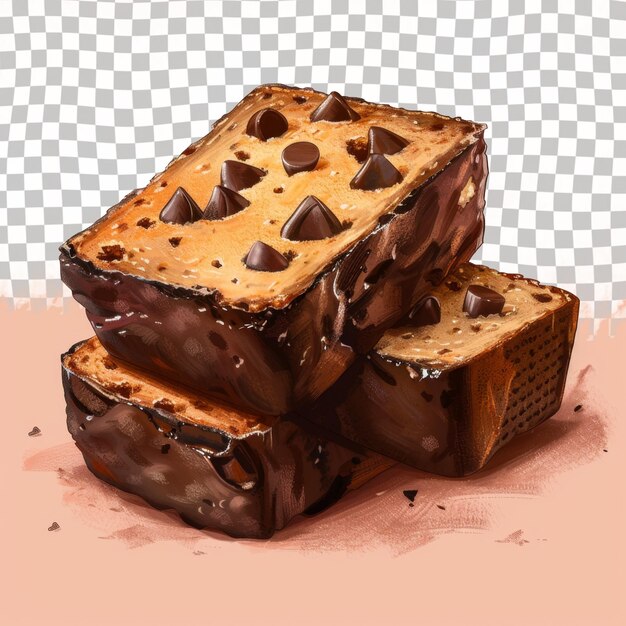 PSD 초콜릿 케이크 한 조각과 초콜릿