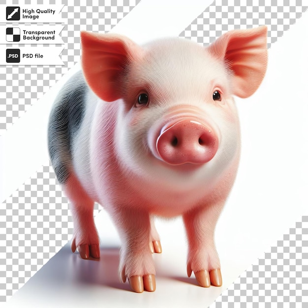 PSD a pig that is on a screen with the words pig on it