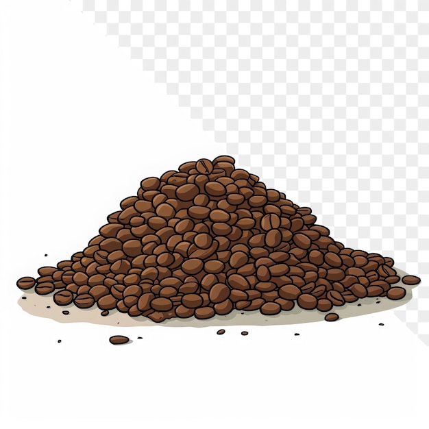 PSD a pile of coffee beans and a pile of coffee beans