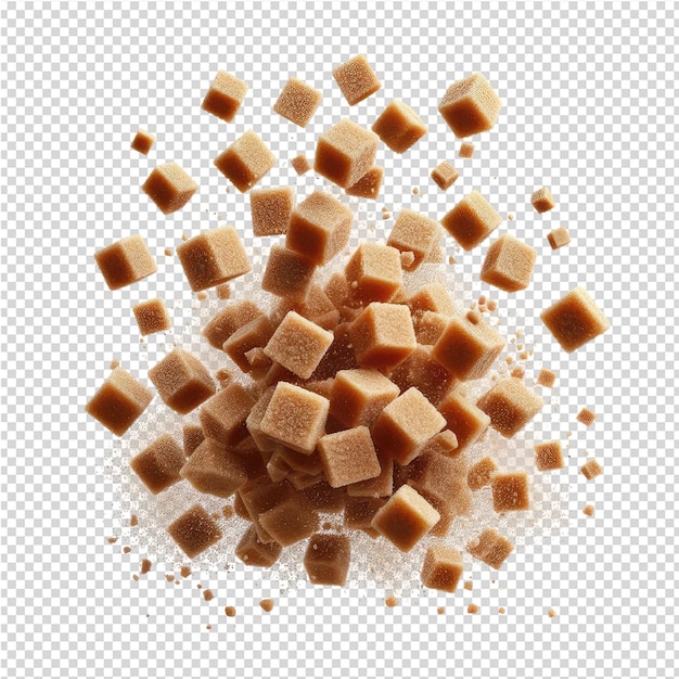 PSD 砂糖の量が少ない砂糖立方体の山